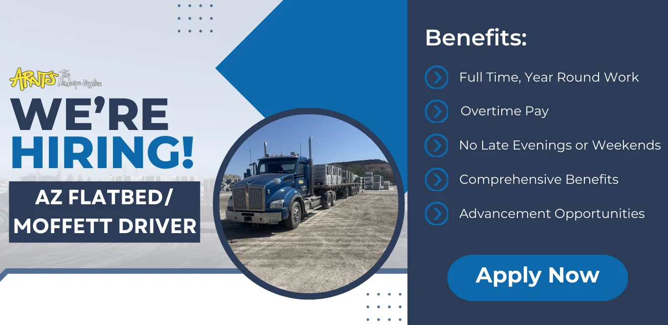 We're Hiring! AZ Flatbed/ Moffett Driver. Apply Now!